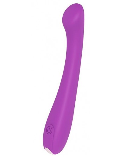 Фиолетовый вибромассажер SLIM NECK G-FLEX - 17,7 см.