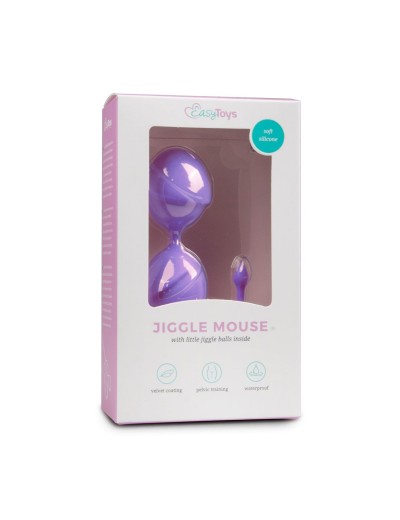 Фиолетовые вагинальные шарики Jiggle Mouse