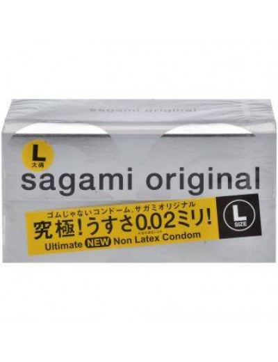 Презервативы Sagami Original 0.02 L-size увеличенного размера - 12 шт.
