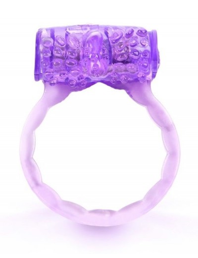 Фиолетовое эрекционное кольцо c вибропулей
