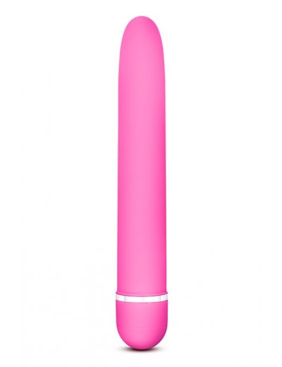 Розовый классический вибратор Luxuriate - 17,8 см.