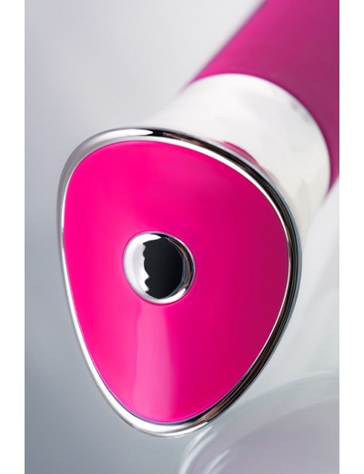 Розовый вибратор с клиторальным стимулятором и гибкой головкой LOLY - 21,6 см.