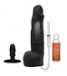 Черный фаллоимитатор с имитацией эякуляции Wet Works 10 Dual Density ULTRASKYN Squirting Cumplay Cock - 26,7 см.