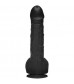 Черный фаллоимитатор с имитацией эякуляции Wet Works 10 Dual Density ULTRASKYN Squirting Cumplay Cock - 26,7 см.