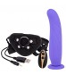 Фиолетовый вибрострапон 9INCH VIBRATION DILDO STRAP-ON - 24 см.