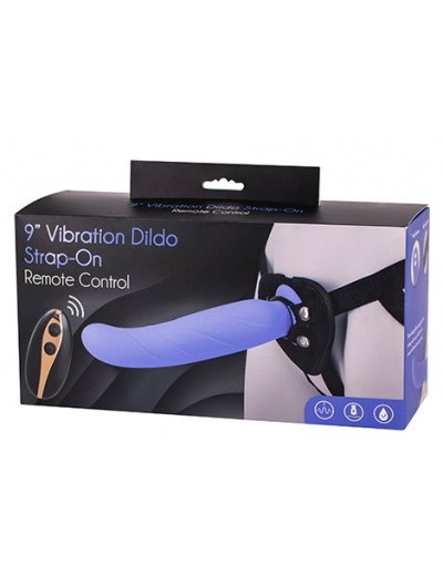 Фиолетовый вибрострапон 9INCH VIBRATION DILDO STRAP-ON - 24 см.