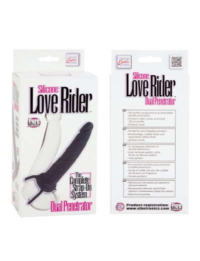 Насадка на пенис Silicone Love Rider Dual Penetrator для двойного проникновения - 14 см.