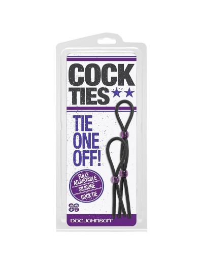 Набор черных эрекционных утяжек Cock ties
