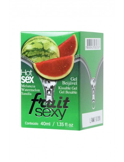 Массажное масло FRUIT SEXY Watermelon с ароматом арбуза и разогревающим эффектом - 40 мл.