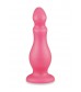Розовая фигурная анальная пробка - 14 см.