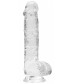 Прозрачный фаллоимитатор Realrock Crystal Clear 9 inch - 25 см.