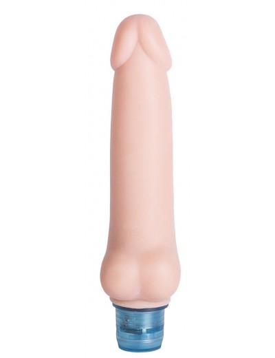 Телесный вибромассажёр Vibro Realistic Cock Dildo - 19,5 см.