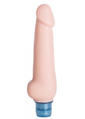Телесный вибромассажёр Vibro Realistic Cock Dildo - 19,5 см.