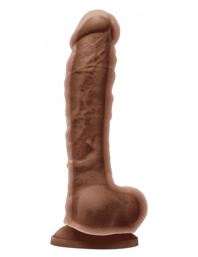 Кофейный фаллоимитатор Dual Density 8 Dildo - 25,4 см.