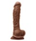 Кофейный фаллоимитатор Dual Density 8 Dildo - 25,4 см.