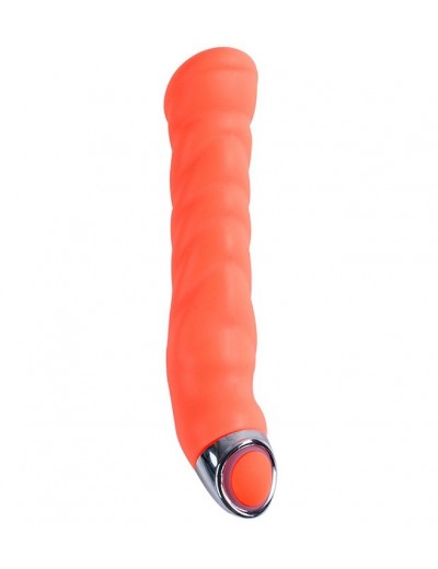 Оранжевый силиконовый G-вибратор PURRFECT SILICONE G-SPOT VIBRATOR - 17,7 см.