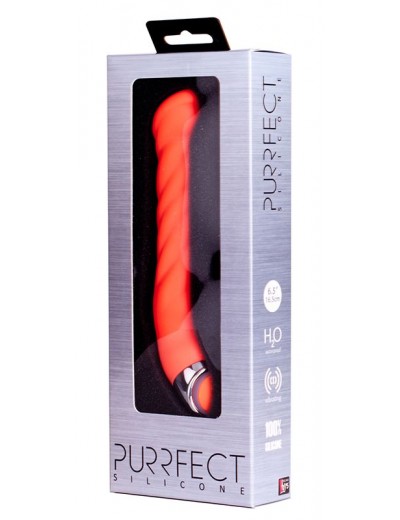 Оранжевый силиконовый G-вибратор PURRFECT SILICONE G-SPOT VIBRATOR - 17,7 см.