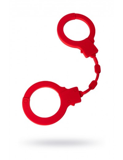 Красные силиконовые наручники  Штучки-дрючки