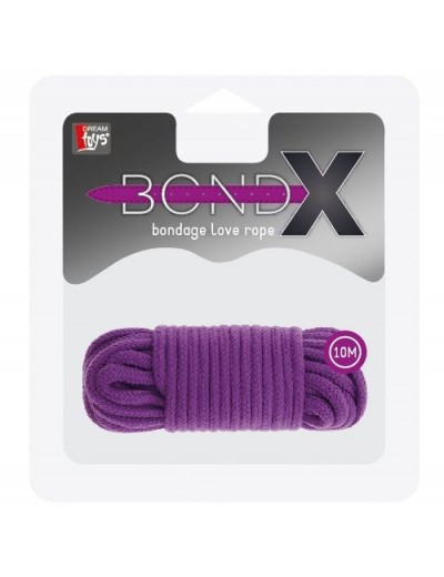 Фиолетовая хлопковая веревка BONDX LOVE ROPE 10M PURPLE - 10 м.