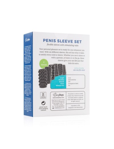 Набор из 6 дымчатых насадок Penis Sleeve Set