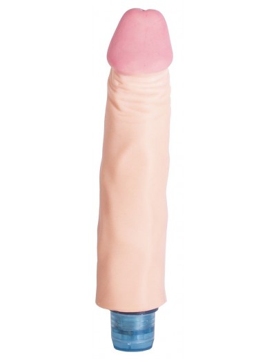 Телесный вибратор Vibro Realistic Cock Dildo - 19,5 см.