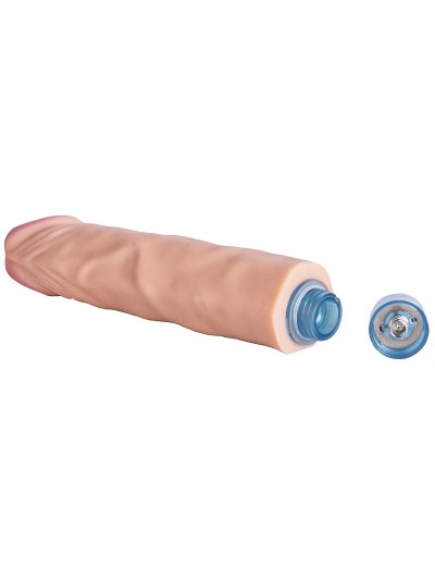 Телесный вибратор Vibro Realistic Cock Dildo - 19,5 см.