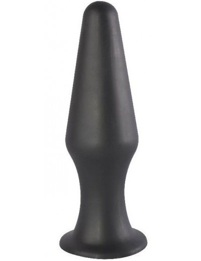 Черная коническая анальная пробка - 10,6 см.