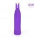 Фиолетовый вибростимулятор в форме зайчика - 10,5 см.