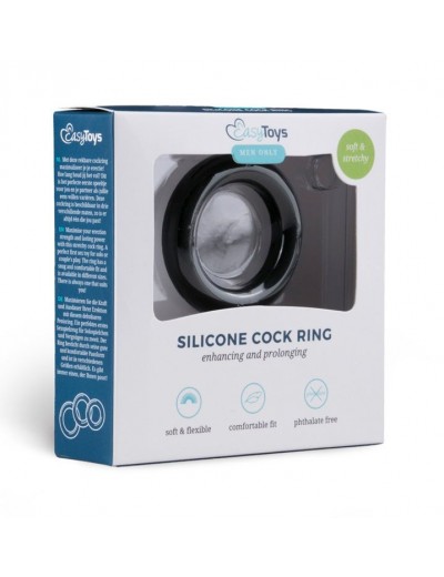 Черное эрекционное кольцо Silicone Cock Ring Small