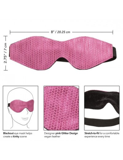 Розово-черная маска на резинке Tickle Me Pink Eye Mask