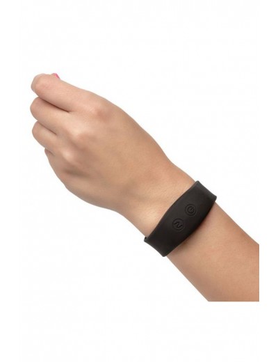 Черное виброяйцо с браслетом-пультом Wristband Remote Petite Bullet