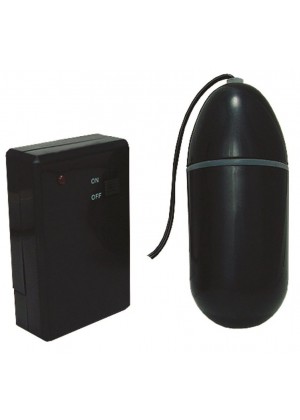 Чёрное виброяйцо Waterproof Remote Control Bullet с пультом ДУ