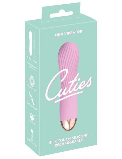 Розовый мини-вибратор Cuties 2.0 - 12,5 см.