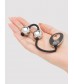 Серебристые шарики Inner Goddess Mini Silver Pleasure Balls 85g на черном силиконовом шнурке