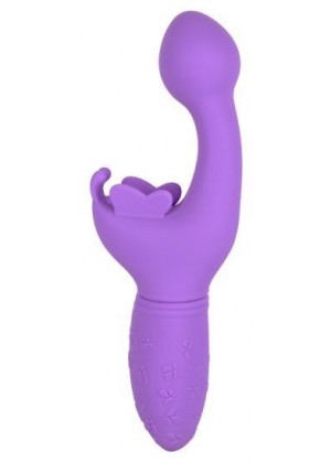 Фиолетовый вибратор-кролик Rechargeable Butterfly Kiss