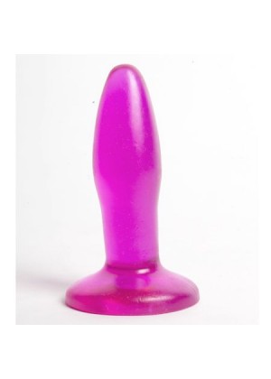 Фиолетовая анальная пробка с широким основанием - 10 см.