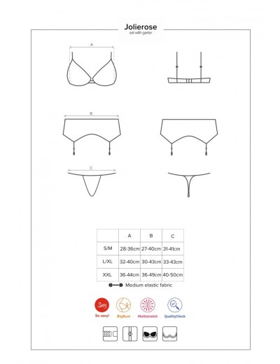 Пикантный кружевной комплект белья Jolierose