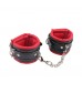 Черно-красные кожаные оковы Super Soft Ankle Cuffs