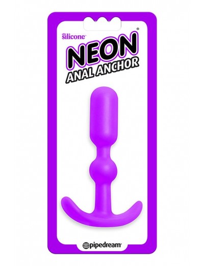 Фиолетовая силиконовая анальная пробка Anal Anchor - 10,2 см.