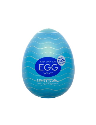 Мастурбатор-яйцо с охлаждающей смазкой EGG Wavy Cool