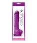 Фиолетовый фаллоимитатор на присоске Colours Pleasures 5  Dildo - 17,8 см.