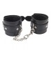 Черные наручники Obey Me Leather Hand Cuffs