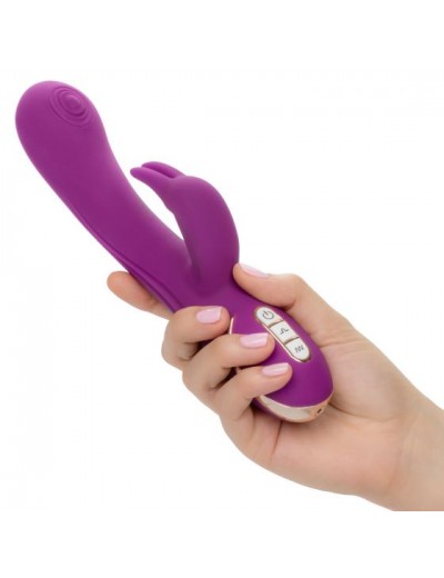 Фиолетовый вибратор-кролик Signature Silicone Thumping Rabbit с пульсирующим воздействием - 22,75 см.