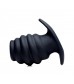 Средняя черная анальная пробка Hive Ass Tunnel Silicone Ribbed Hollow Anal Plug Medium - 8,13 см.