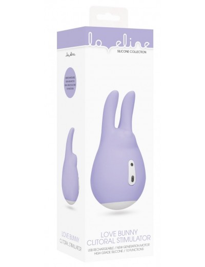 Фиолетовый клиторальный стимулятор Love Bunny - 9,4 см.