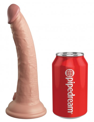 Телесный фаллоимитатор 7  Silicone Dual Density Cock - 21 см.