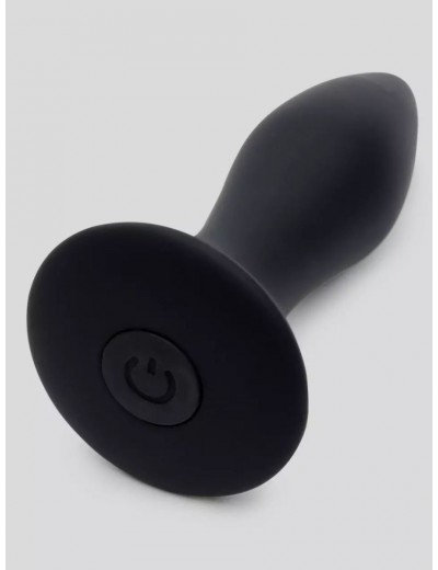 Черная анальная вибропробка Sensation Rechargeable Vibrating Butt Plug - 8,9 см.