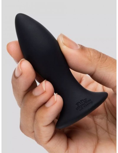 Черная анальная вибропробка Sensation Rechargeable Vibrating Butt Plug - 8,9 см.