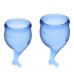 Набор синих менструальных чаш Feel secure Menstrual Cup