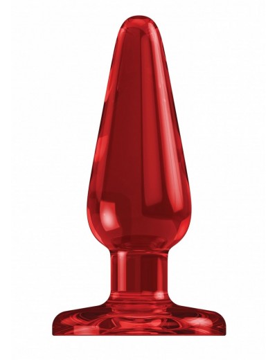 Красная анальная пробка Butt Plug Basic 3 Inch - 7,6 см.